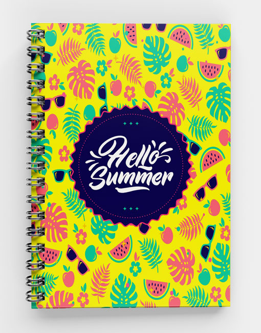 Hello-Summer--Spiral Notebook