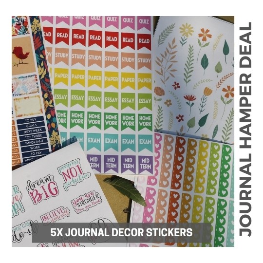 Journal Decor Stikcers-Journal Notebooks Deal- Mecopublications
