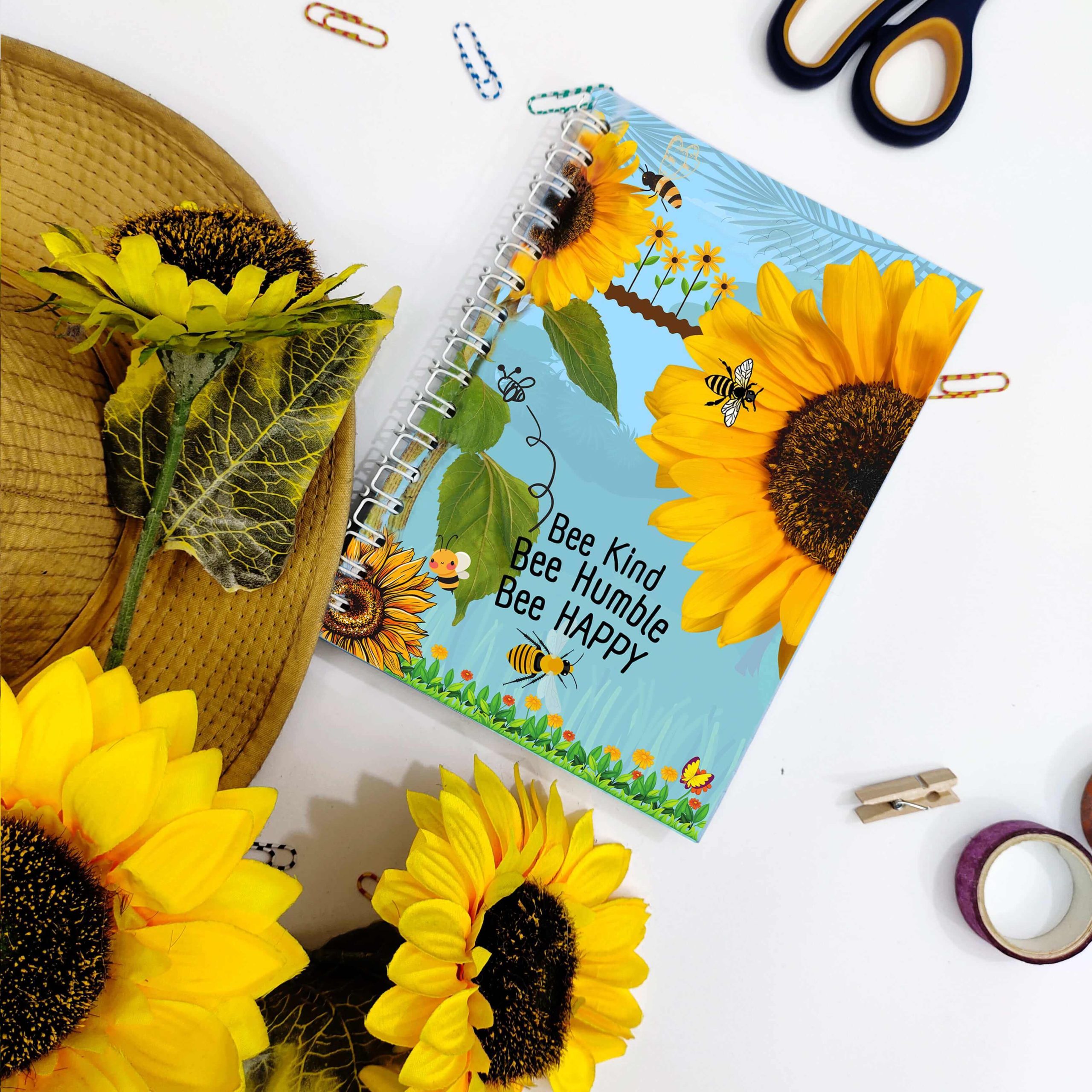 sunflower bloom hardcover notebook