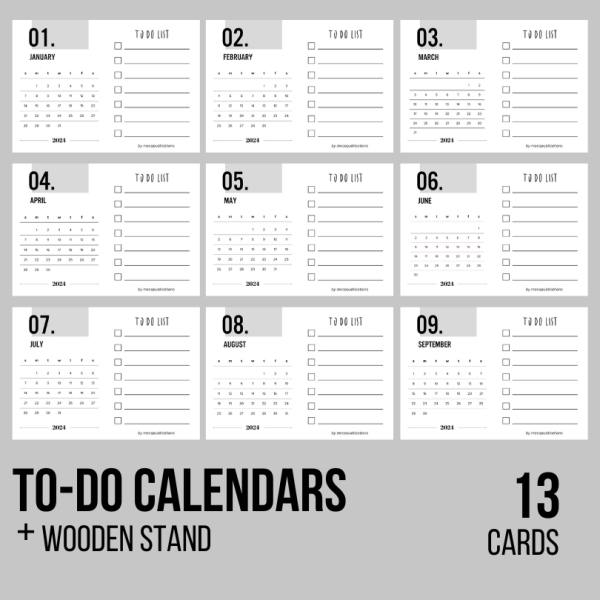 Wooden Desk Calendar - Professional ( To-Do Calendar 2024) by Mecopublications