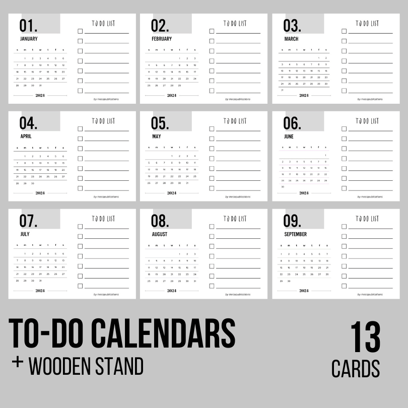 Wooden Desk Calendar - Professional ( To-Do Calendar 2024) by Mecopublications