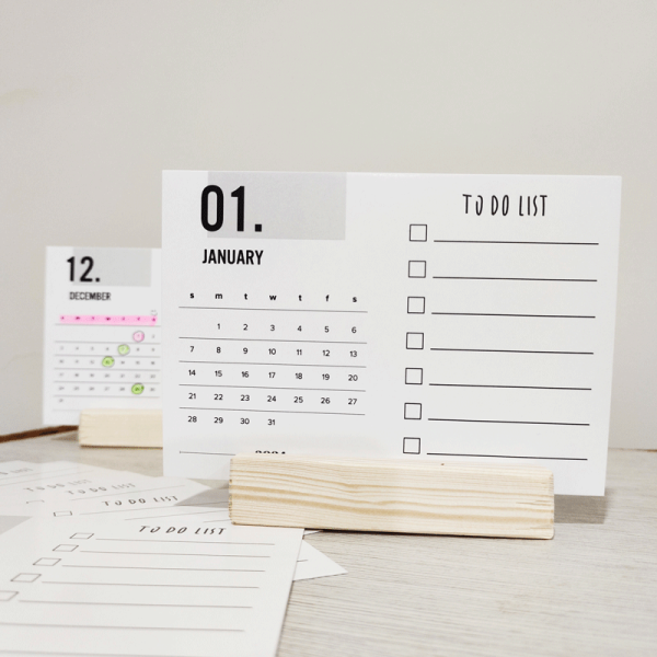 Wooden Desk Calendar - Professional ( To-Do Calendar 2024) by Mecopublications