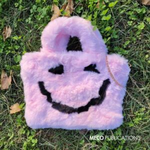 Baby Pink - Faux Fur Women Plush Handbag