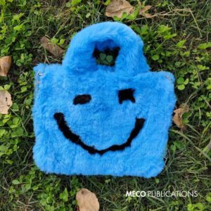 Ocean Blue - Faux Fur Women Plush Handbag