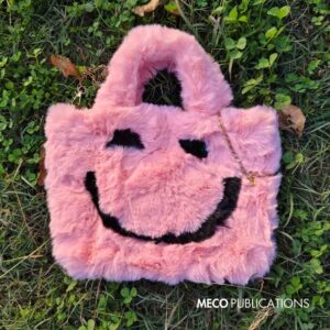 Rose Pink - Faux Fur Women Plush Handbag