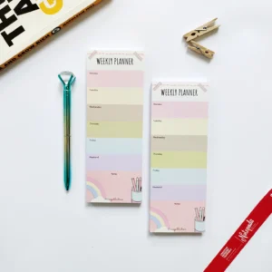Rainbow Weekly Memopad Planner